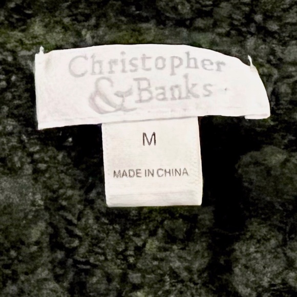 Vintage Christopher Banks Sweater with Buttons and Fair Isle Trim Sz M - Picture 4 of 5